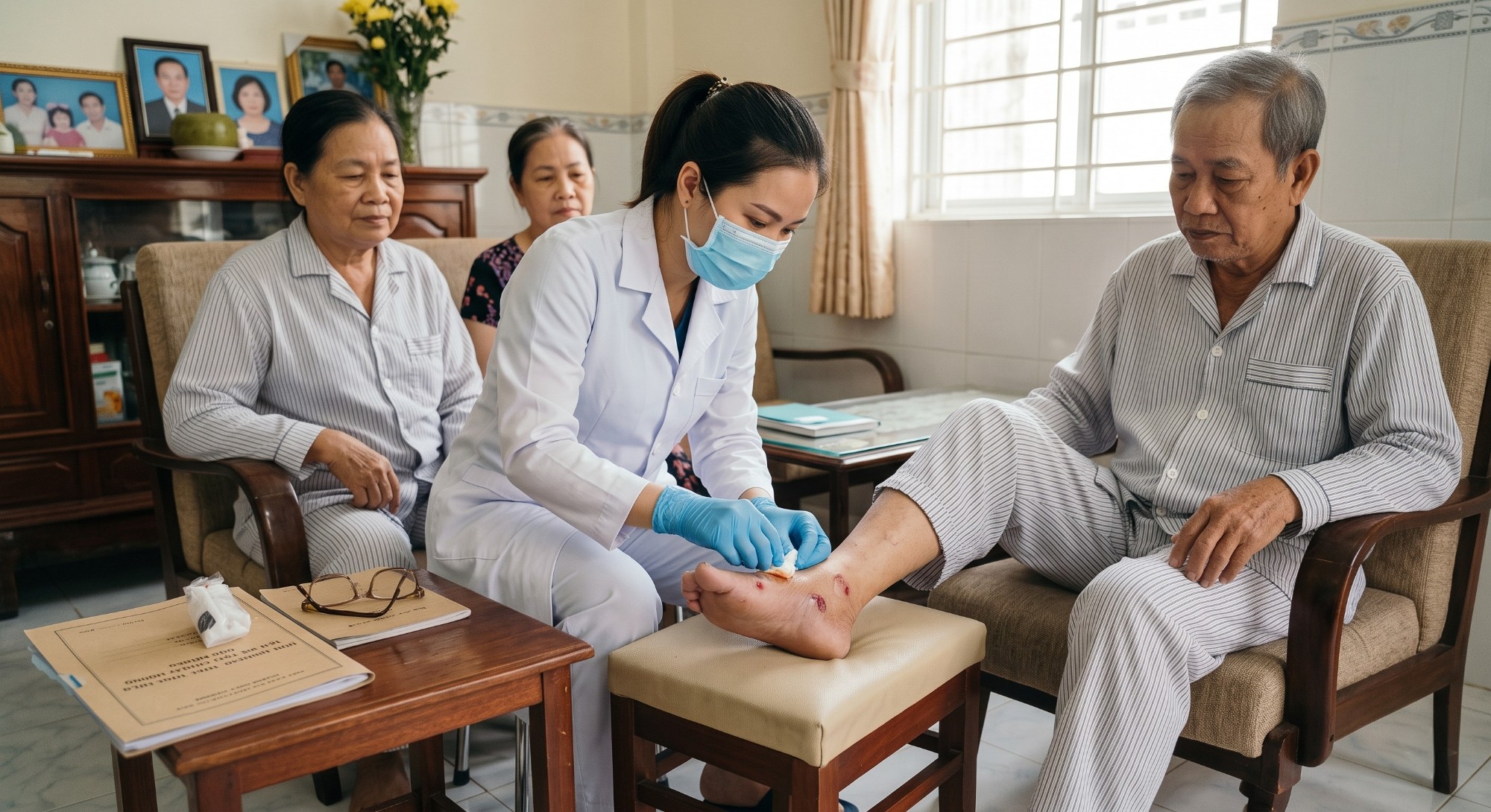 Thay băng cắt chỉ